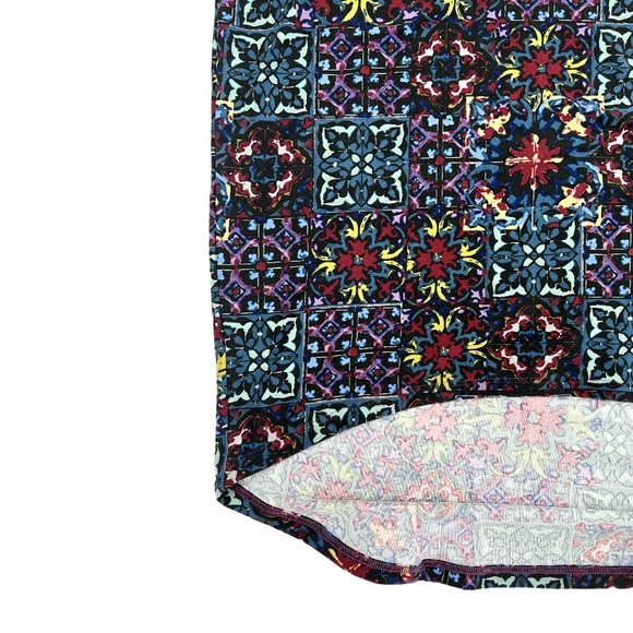 LuLaRoe Irma Black and Purple Tunic Tee Shirt Size XXS - Picture 5 of 10